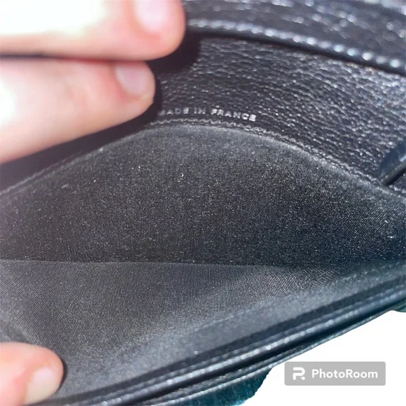 CHANEL Black Leather Camellia Bifold Long Wallet - Authentic - Picture 7 of 16